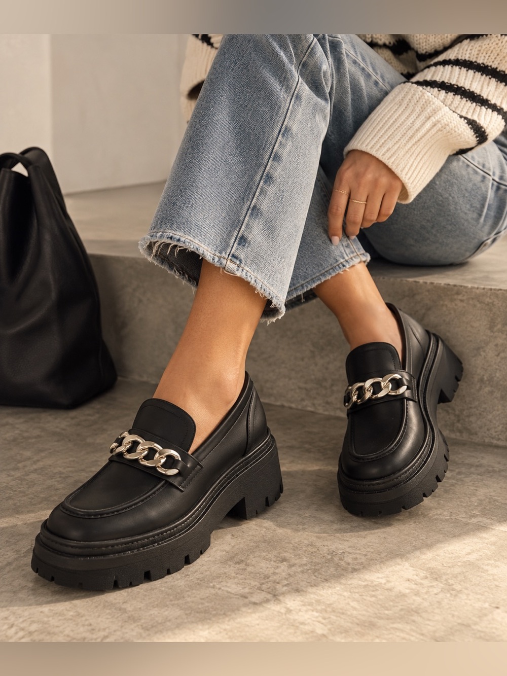 No Boundaries Black and Silver Platforms with Modern Design